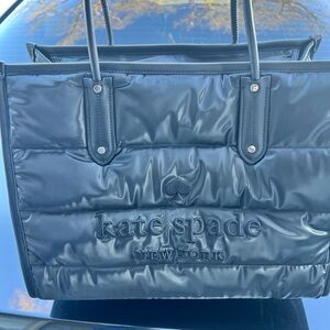 Kate Spade ELLA extra large black puffer tote